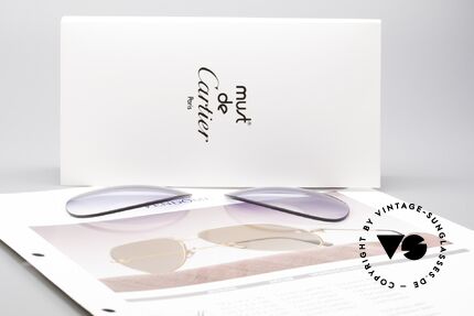 Cartier Vendome Lenses - L Blue Gradient Sun Lenses, made by our optician (thus, brand-new and scratch-free), Made for Men