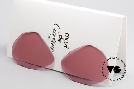 Cartier Vendome Lenses - L Pink Sun Lenses, new CR39 UV400 plastic lenses (for 100% UV protection), Made for Men