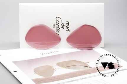 Cartier Vendome Lenses - L Pink Sun Lenses, pink tinted (so, you can see the world thru pink glasses), Made for Men