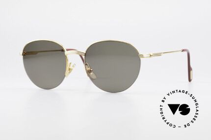 Cartier Colisee Round Luxury Sunglasses, roundish Cartier vintage sunglasses, size 51/20, 140, Made for Men and Women