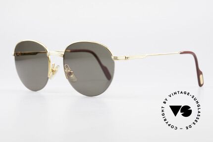 Cartier Colisee Round Luxury Sunglasses, luxury Cartier half-frame, -lightweight and flexible, Made for Men and Women