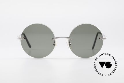 Cartier T-Eye Madison Round Luxury Sunglasses, precious round designer shades; TITANIUM frame!, Made for Men and Women