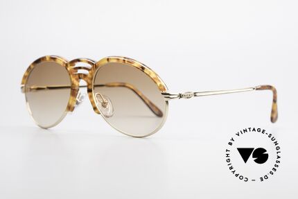 Bugatti 15287 Amber Optic Sunglasses 80's, great combination of materials & colors (amber/gold), Made for Men