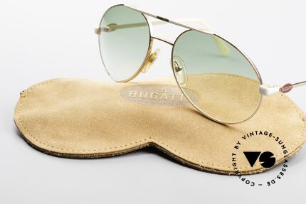 Bugatti 64319 Original 80's Sunglasses Men, green sun lenses can be replaced optionally, Made for Men