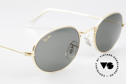 Ray Ban Classic Style I Old B&L USA Sunglasses Oval, original B&L name: W0976, GOLD, G-15, 49mm, Made for Men and Women