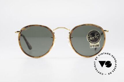 Ray Ban Round Metal 47 Small Round Shades Havana, a timeless classic in high-end quality; made in USA, Made for Men and Women