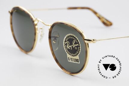 Ray Ban Round Metal 47 Small Round Shades Havana, unworn Bausch&Lomb sunglasses + original packing, Made for Men and Women