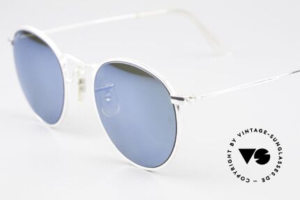Ray Ban Round Metal 47 Blue Mirrored B&L USA Shades, NO RETRO EYEWEAR, but a rare old 1980's Original!, Made for Men and Women
