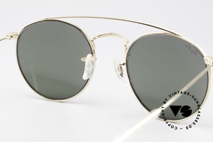 Ray Ban Round Metal 49 Brace Brace Panto Sunglasses USA, classic 49mm Round Metal Panto frame with a brace, Made for Men and Women