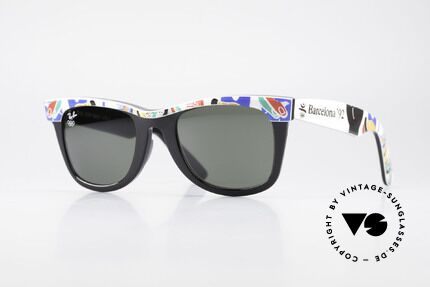 Ray Ban Wayfarer I Olympic Games Barcelona, LIMITED Bausch&Lomb vintage Wayfarer sunglasses, Made for Men and Women