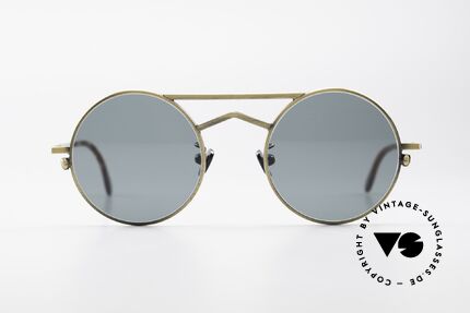 Gianni Versace 540 Small Round Designer Shades, geometrical elements and striking double bridge, Made for Men and Women
