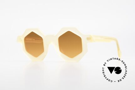 Alain Mikli 0157 / 940 Hexagonal Sunglasses 1989, multi-angular designer sunglasses by Alain Mikli, Made for Women