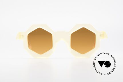 Alain Mikli 0157 / 940 Hexagonal Sunglasses 1989, hexagonal lens shape - just fancy & truly unique!, Made for Women