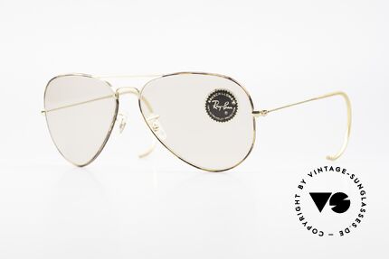 Ray Ban Large Metal Sport Tortuga Changeable Edition, classic aviator sunglasses by B&L RAY-BAN in size 58-14, Made for Men and Women