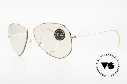 Ray Ban Large Metal Sport Tortuga Changeable Edition, orig. Bausch&Lomb mineral lenses (100%UV protection), Made for Men and Women