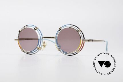 Casanova MTC 1 Rare Round Art Sunglasses, glamorous CASANOVA sunglasses from around 1985, Made for Men and Women