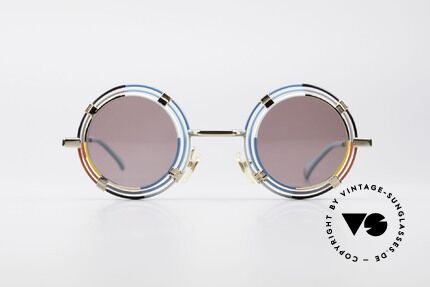 Casanova MTC 1 Rare Round Art Sunglasses, fantastic combination of colors, shape & functionality, Made for Men and Women