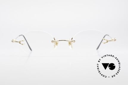 Bugatti 15308 Rimless Luxury Glasses Oval, timeless oval lens shape and a classic gold finish, Made for Men and Women