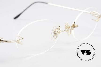 Bugatti 15308 Rimless Luxury Glasses Oval, NO RETRO EYEWEAR, but an app. 25 years old rarity, Made for Men and Women
