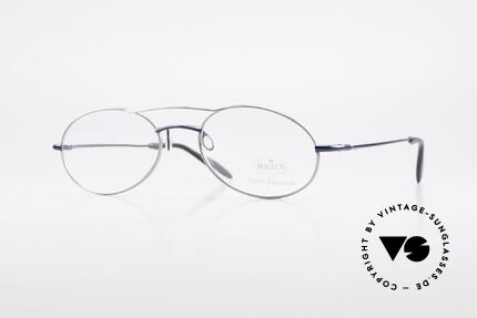 Bugatti 19239 Titanium Luxury Eyeglasses, 100% Titanium vintage BUGATTI glasses from 1998, Made for Men