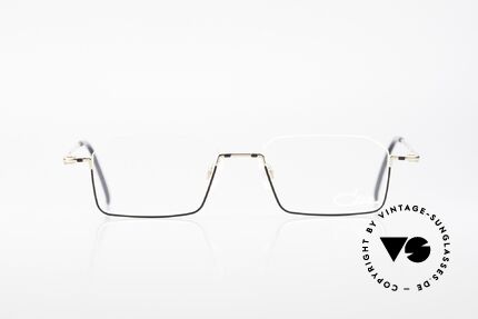 Cazal 407 Vintage Reading Eyeglasses, thin metal frame with striking DEMO lens design, Made for Men