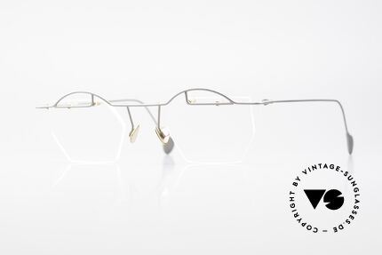 Paul Chiol 12 Rimless Art Glasses Vintage, vintage 90's Paul CHIOL designer eyeglass-frame, Made for Men and Women