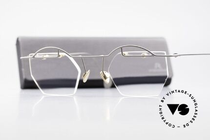Paul Chiol 12 Rimless Art Glasses Vintage, Size: small, Made for Men and Women