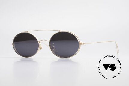 Cutler And Gross 0305 Oval Sunglasses With Clip On Details