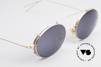 Cutler And Gross 0305 Oval Sunglasses With Clip On, NO RETRO fashion, but a unique 20 years old Original!, Made for Men and Women