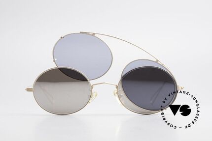 Cutler And Gross 0305 Oval Sunglasses With Clip On, Size: medium, Made for Men and Women