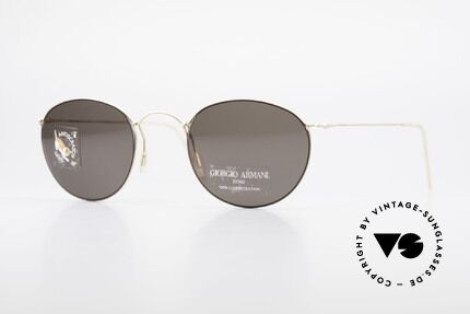 Giorgio Armani 3006 90's Panto Wire Sunglasses, Giorgio Armani sunglasses, model 3006-S, col. T-100, Made for Men