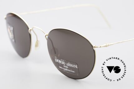 Giorgio Armani 3006 90's Panto Wire Sunglasses, scratch-resistant lenses (100% UV) with GA-engraving, Made for Men