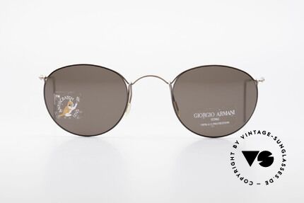 Giorgio Armani 3006 Vintage Panto Wire Glasses, small, plain, puristic 'wire glasses' with Panto design, Made for Men