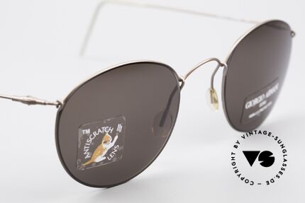 Giorgio Armani 3006 Vintage Panto Wire Glasses, scratch-resistant lenses (100% UV) with GA-engraving, Made for Men