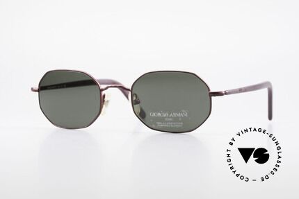 Giorgio Armani 664 Octagonal Vintage Sunglasses Details