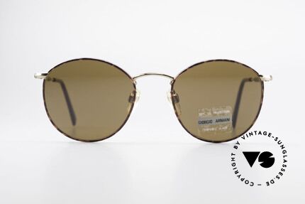 Giorgio Armani 627 Vintage Panto Sunglasses, classic 'PANTO Design' in SMALL size (120mm width), Made for Men and Women