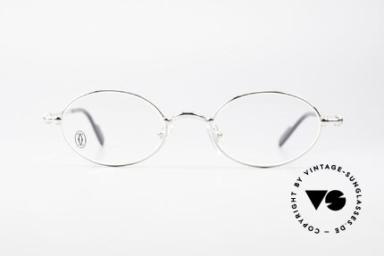 Cartier Filao Oval Frame Luxury Platinum, unisex model of the 'THIN RIM' Collection by Cartier, Made for Men and Women