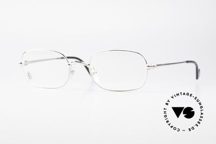 Cartier Deimios Square Frame Luxury Platinum, square CARTIER vintage eyeglasses in size 52/21, 135, Made for Men and Women