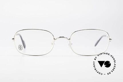 Cartier Deimios Square Frame Luxury Platinum, unisex model of the 'THIN RIM' Collection by Cartier, Made for Men and Women