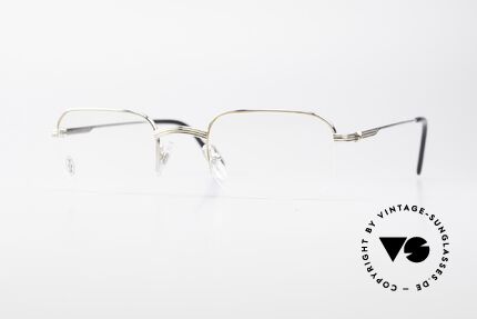 Cartier Broadway Semi Rimless Platinum Frame Details