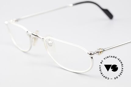 Cartier Demi Lune 2000 - M Oval Reading Frame Platinum, unworn luxury frame with original box and packing, Made for Men and Women