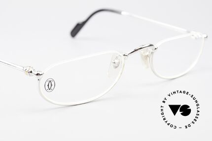 Cartier Demi Lune 2000 - M Oval Reading Frame Platinum, NO retro eyeglasses; an old original from app. 2000!, Made for Men and Women