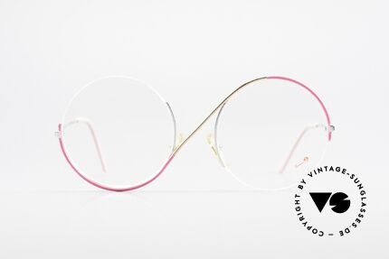 Casanova FC9 Artful Vintage Eyeglasses, designer piece: frame shaped like a horizontal "S", Made for Women