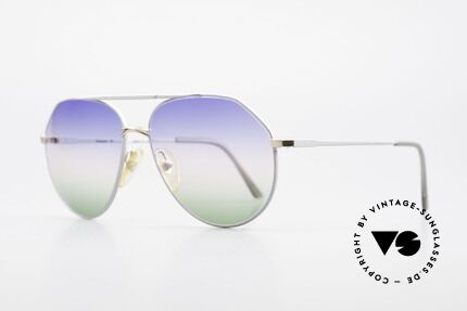 Casanova 6052 Titanium Aviator Sunglasses, tricolored gradient lenses (eye-catching & 100% UV), Made for Men and Women