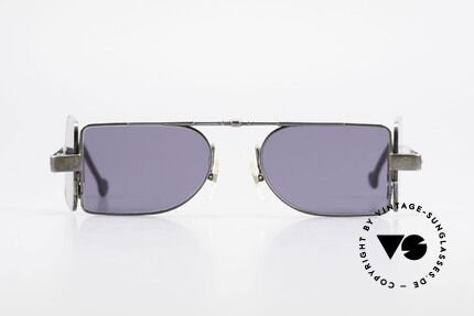 L.A. Eyeworks FONTANA 401 Side Shield Steampunk Frame, minimalist construction of simple geometric forms, Made for Men and Women
