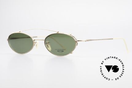 Oliver Peoples OP599 Oval Eyeglass-Frame Clip On, timeless, sober, elegant, (with removable Clip On), Made for Men and Women