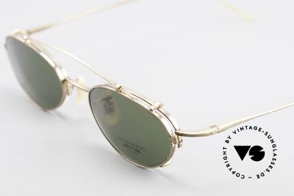 Oliver Peoples OP599 Oval Eyeglass-Frame Clip On, UNWORN; semi-rimless oval frame, made in Japan, Made for Men and Women
