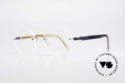 Lindberg 2111 Strip Titan Rimless Titanium Frame Round, simply timeless, stylish & innovative: grade 'vintage', Made for Men and Women