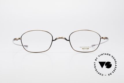 Oliver Peoples OP554 Rare Vintage Eyeglass-Frame, small metal frame with very interesting bronze finish, Made for Men and Women