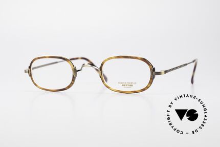 Oliver Peoples Fred Vintage Designer Frame Oval, vintage Oliver Peoples eyeglasses from the late 1990's, Made for Men and Women